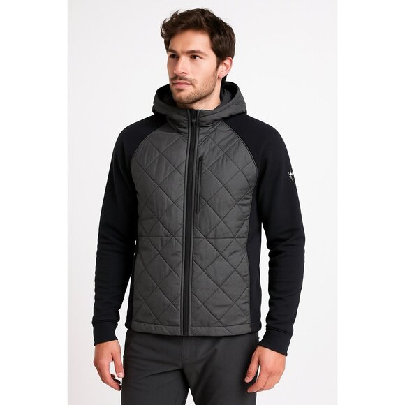 SMARTWOOL smartloft hoodie coat puffer jacket outdoor hiking wool black L - Picture 1 of 11